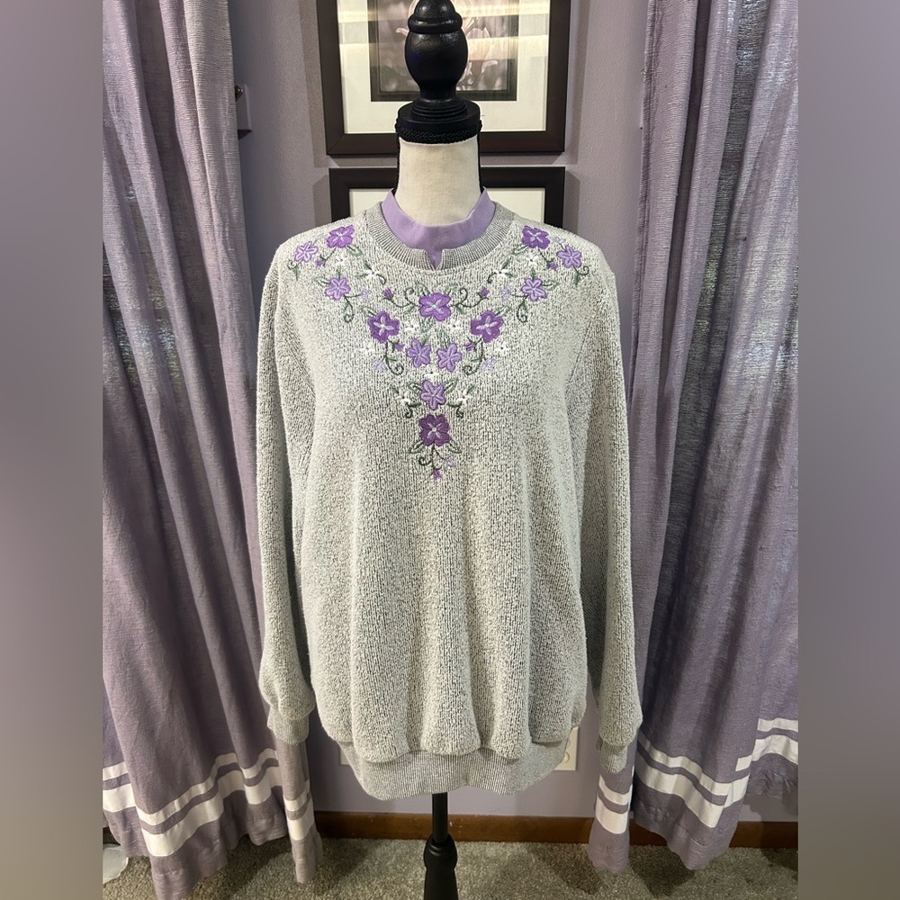 Vintage Bon Worth Embroidered Sweater
